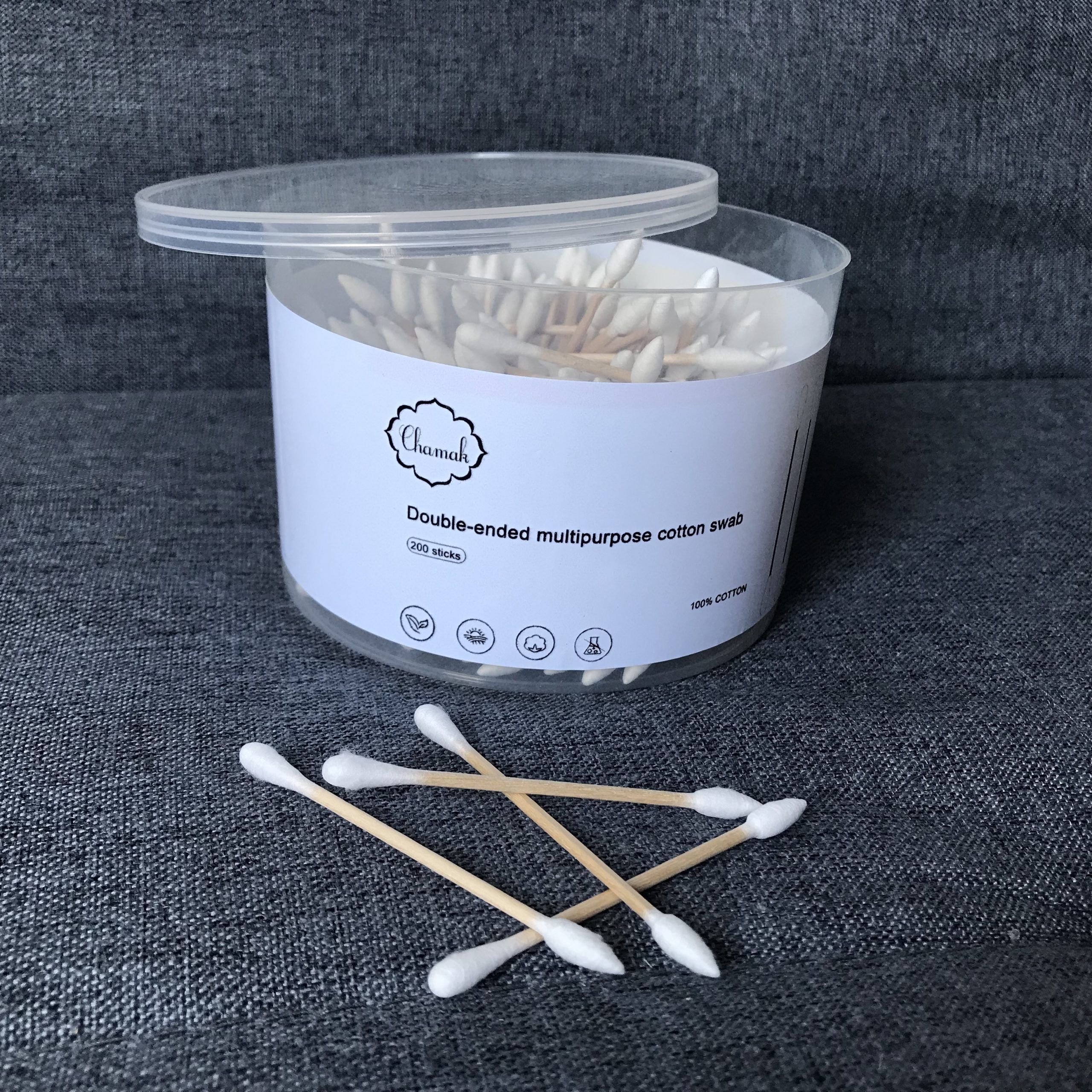 cotton buds for cosmetic purposes-double ended cotton buds 200count