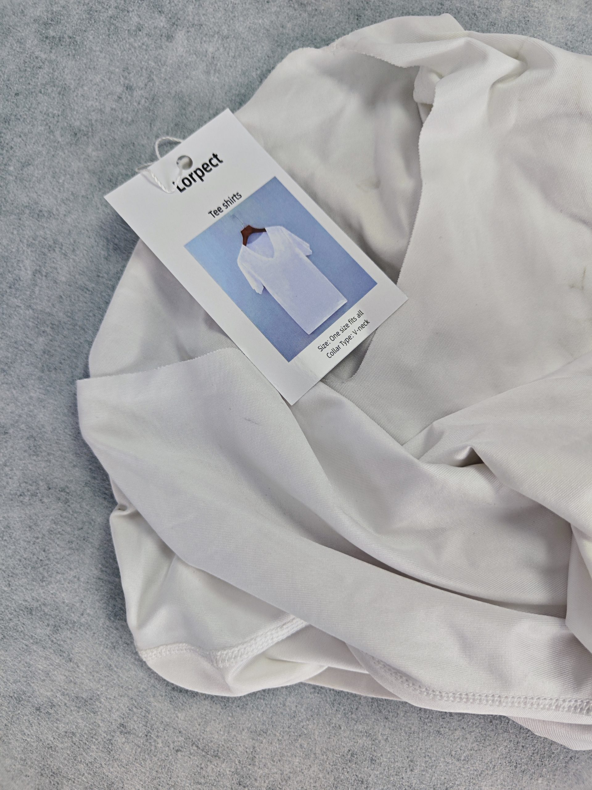 Lorpect Women’s White V-Neck Casual Top – Lightweight, Stylish Polyester Tee Shirt For Everyday Wear - Image 5