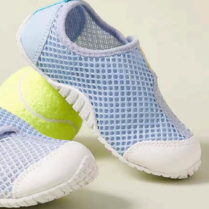 Lorpect Baby Walking Shoes – Soft And Supportive First Walkers For Toddlers, Blue And White Non-Slip Shoes For Boys And Girls