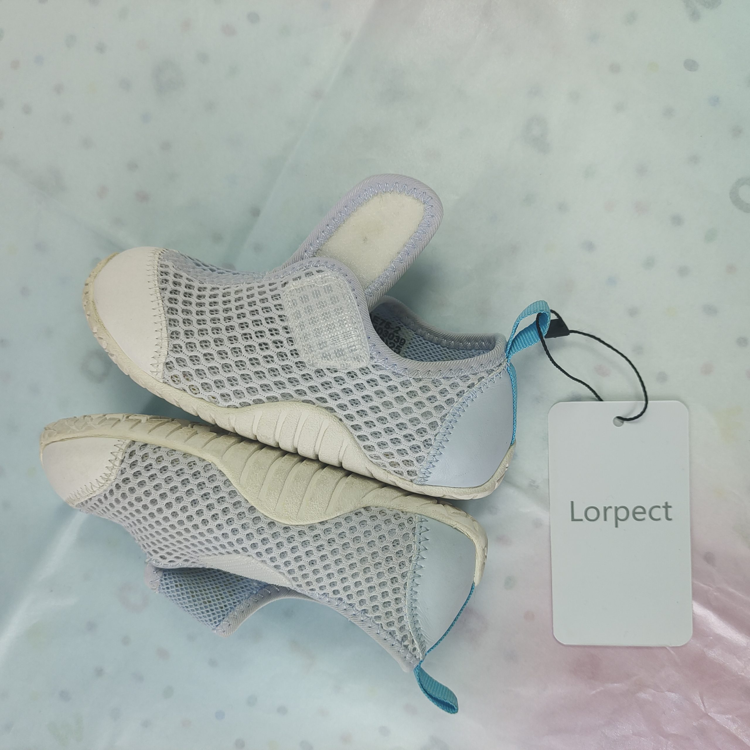 Lorpect Baby Walking Shoes – Soft And Supportive First Walkers For Toddlers, Blue And White Non-Slip Shoes For Boys And Girls - Image 5