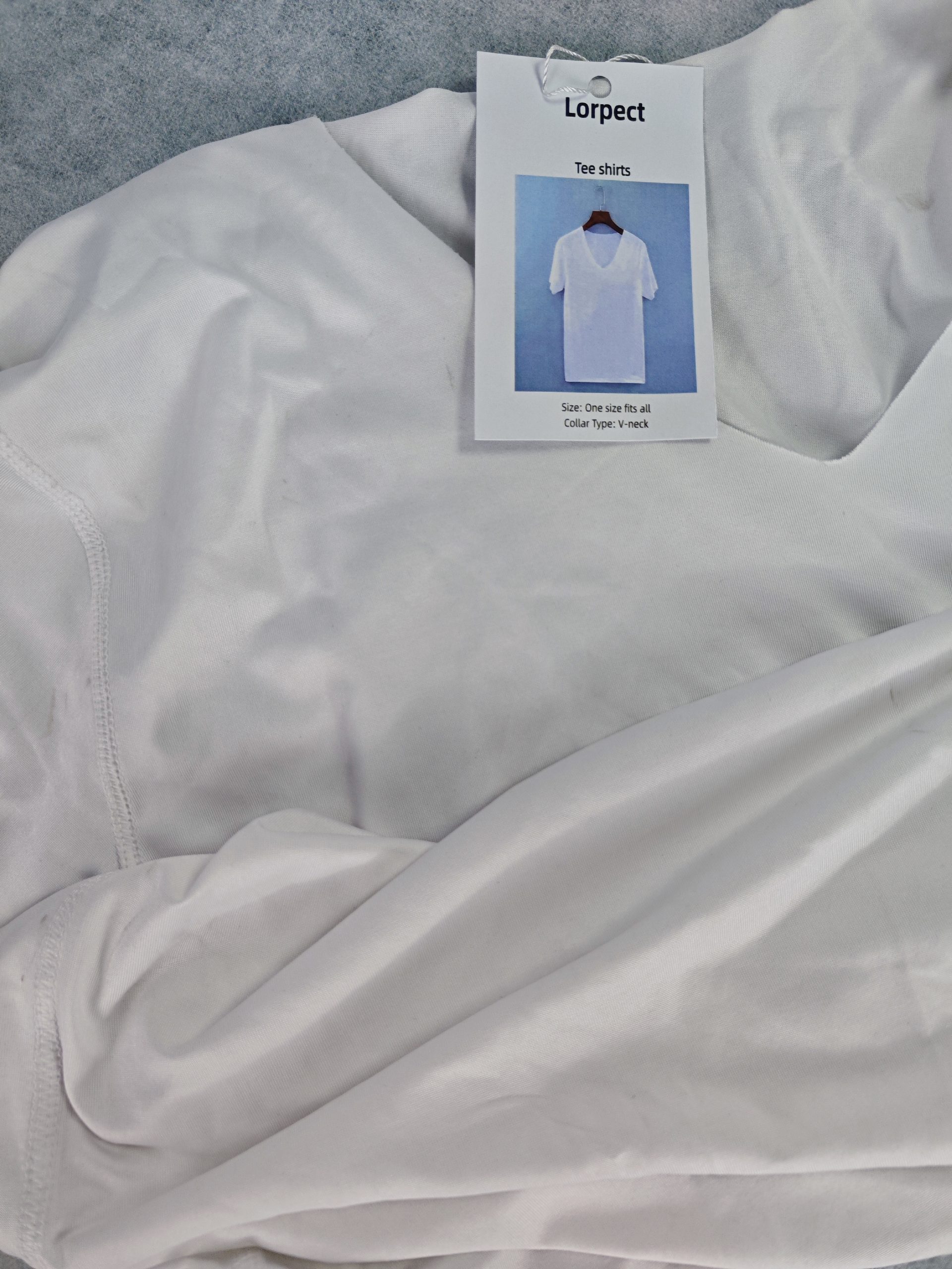 Lorpect Women’s White V-Neck Casual Top – Lightweight, Stylish Polyester Tee Shirt For Everyday Wear - Image 3