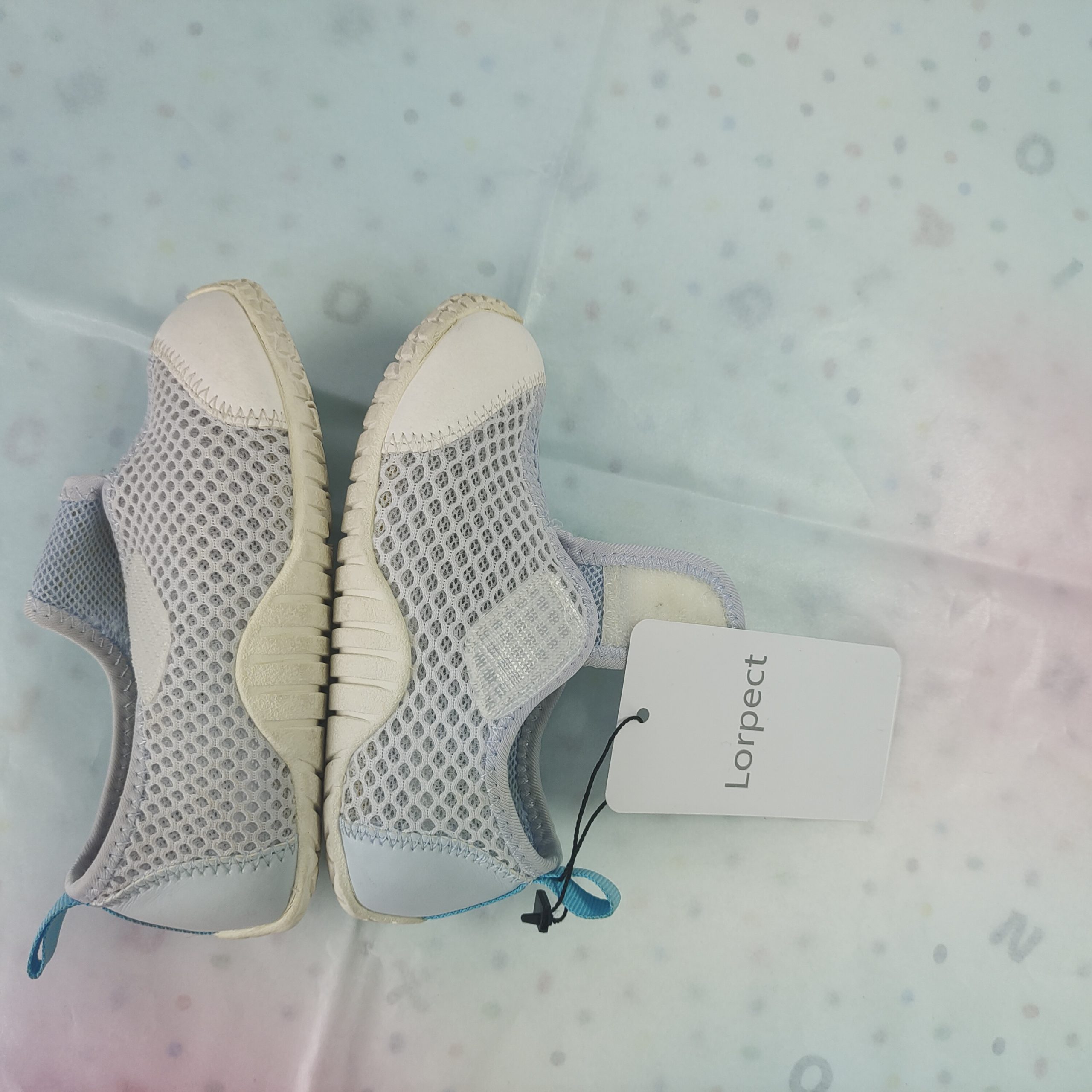 Lorpect Baby Walking Shoes – Soft And Supportive First Walkers For Toddlers, Blue And White Non-Slip Shoes For Boys And Girls - Image 3