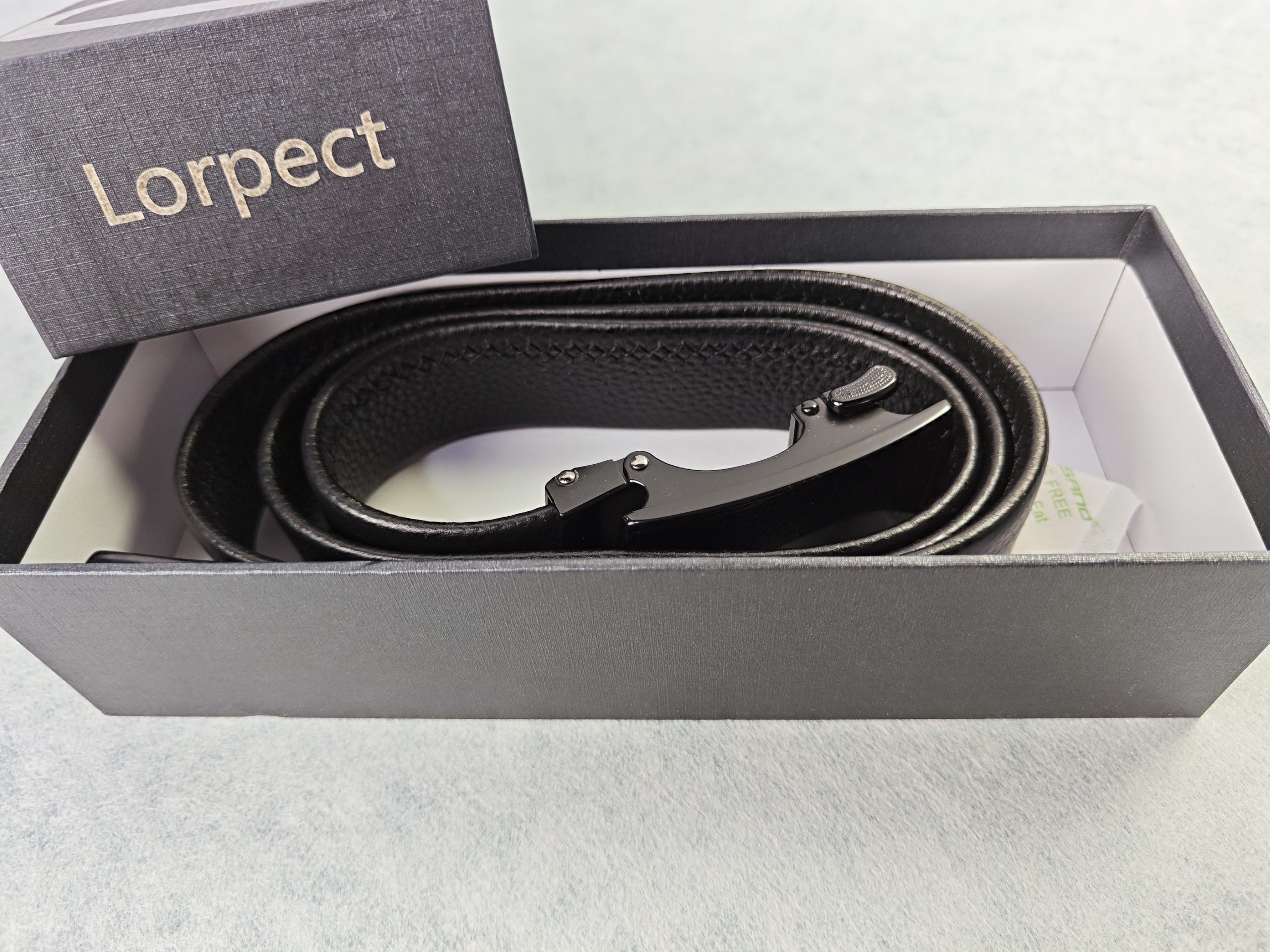 Lorpect Belt For Men, Classic Adjustable Genuine Leather Belt - Image 4