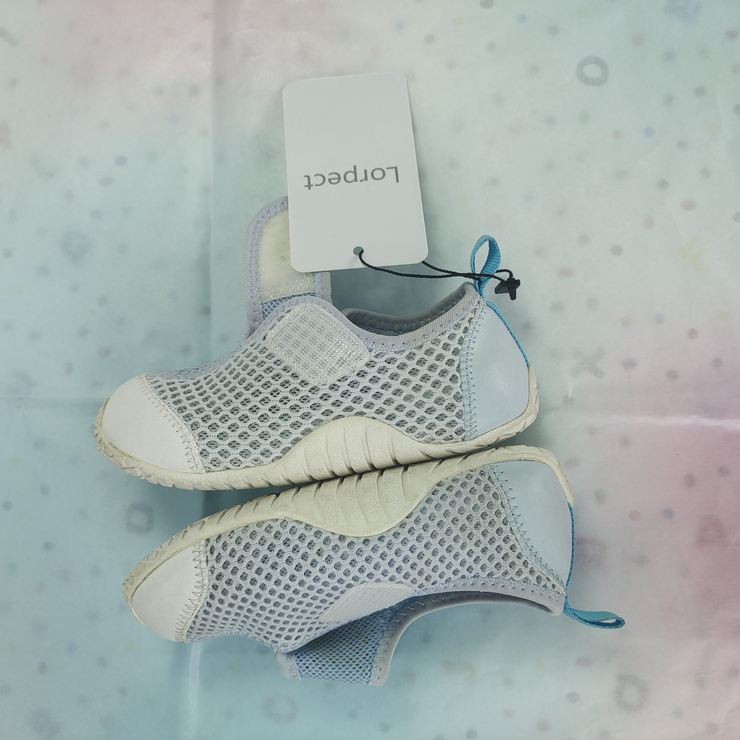 Lorpect Baby Walking Shoes – Soft And Supportive First Walkers For Toddlers, Blue And White Non-Slip Shoes For Boys And Girls - Image 4