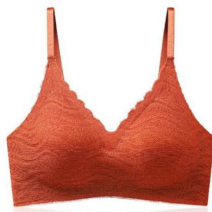 Lorpect Women’s Brick Red Full Coverage Bra – Soft Nylon Underwear With Cotton Lining And Fixed Straps For Everyday Comfort