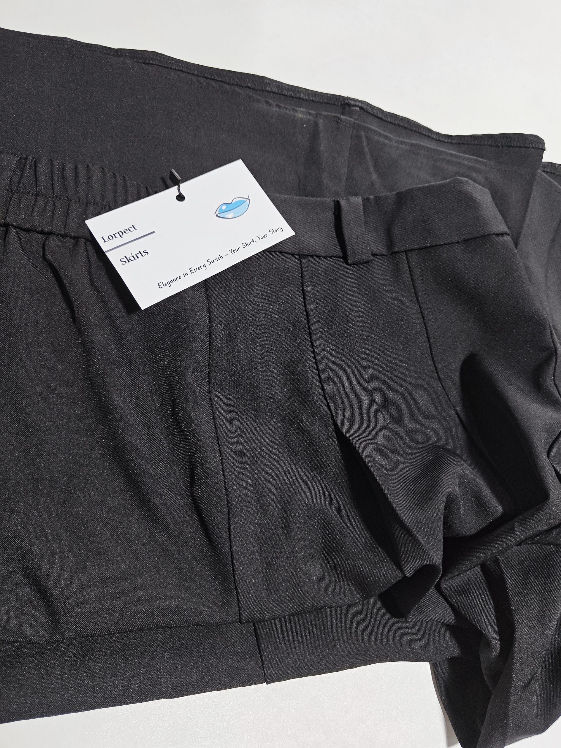 Lorpect Black Skirt – Soft Stretch Pull-On Design, Elegant And Comfortable For Daily Or Office Wear - Image 2