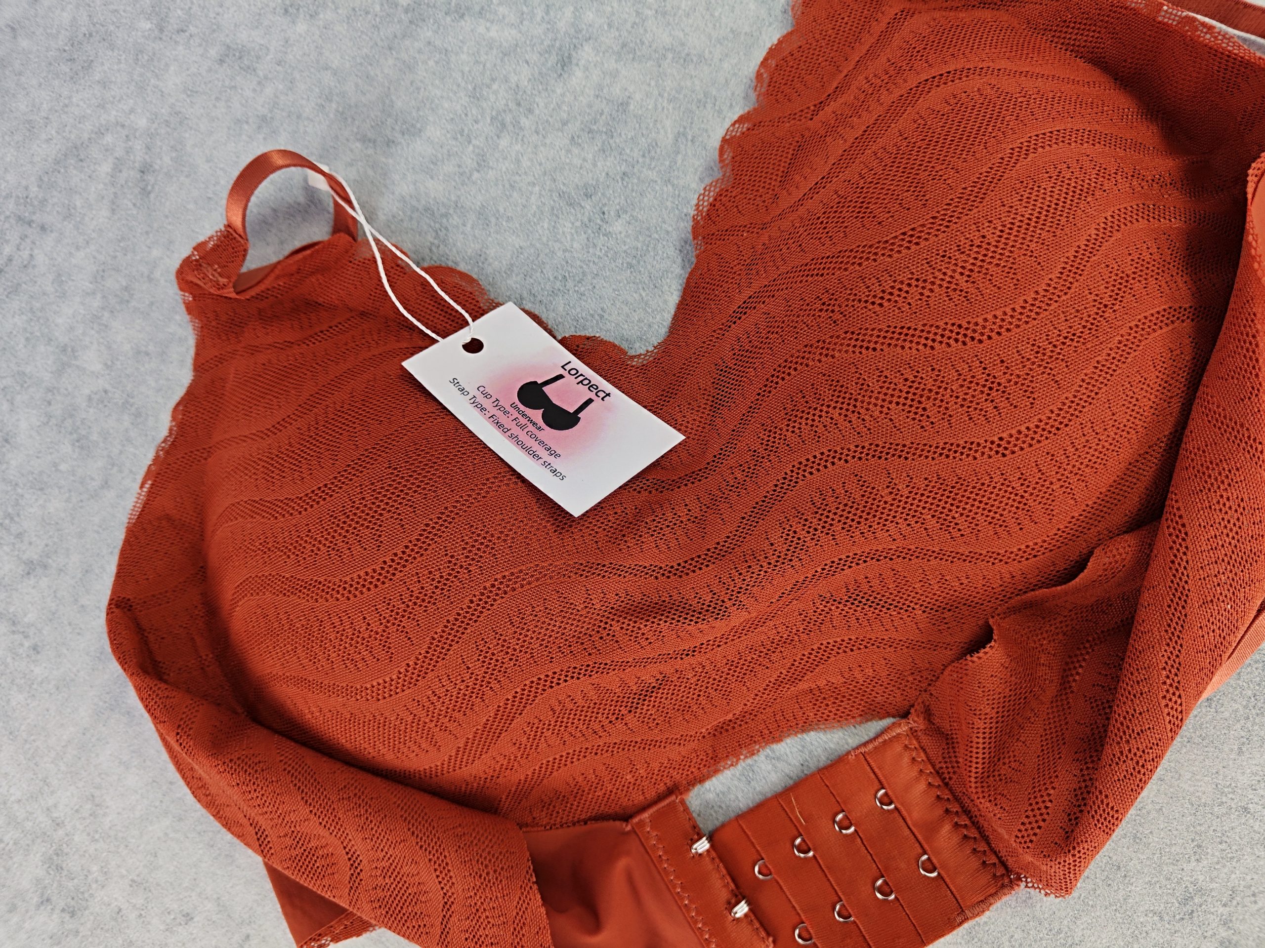 Lorpect Women’s Brick Red Full Coverage Bra – Soft Nylon Underwear With Cotton Lining And Fixed Straps For Everyday Comfort - Image 5