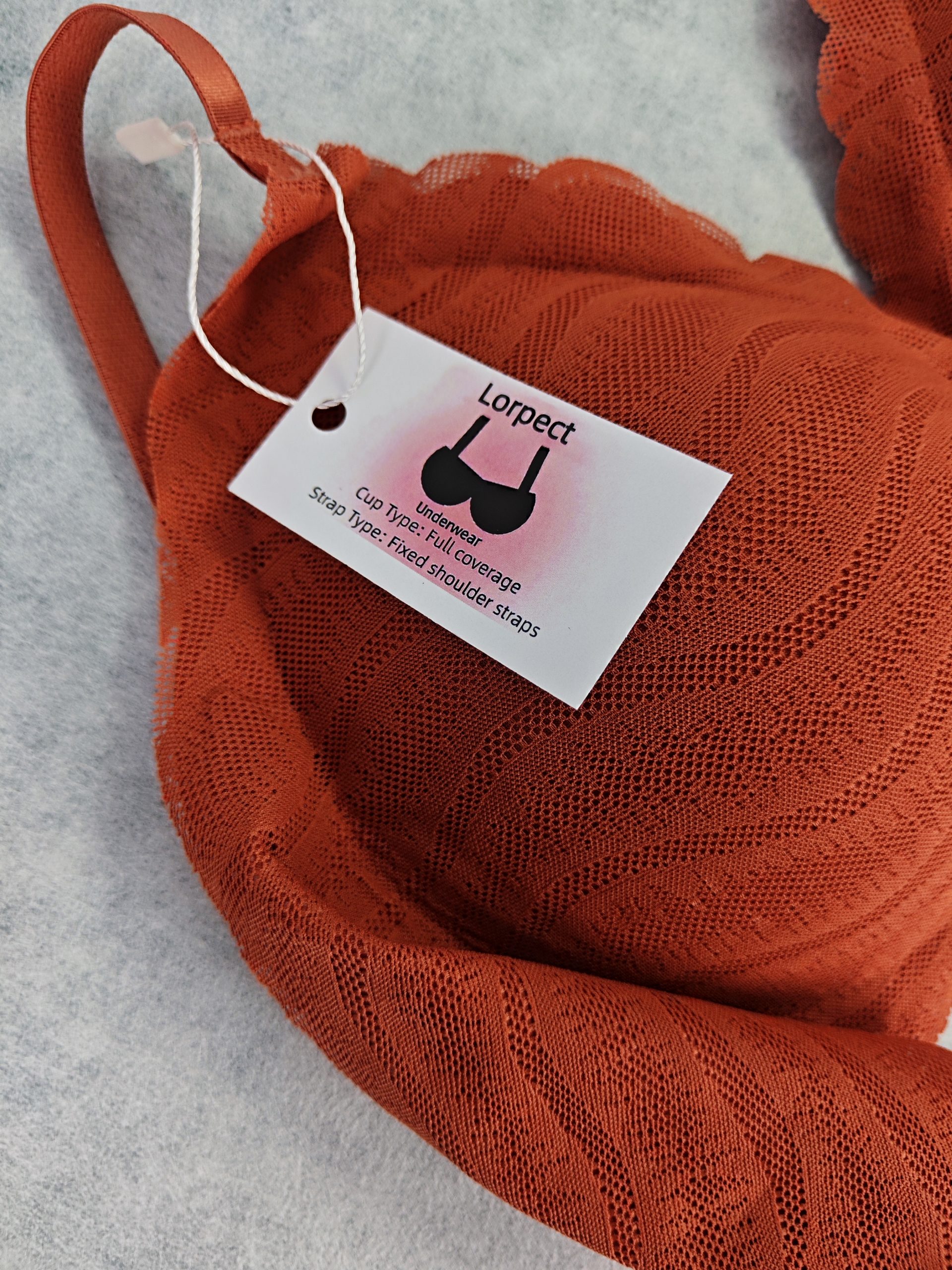 Lorpect Women’s Brick Red Full Coverage Bra – Soft Nylon Underwear With Cotton Lining And Fixed Straps For Everyday Comfort - Image 4